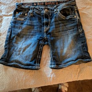 Rock Revival Blue Denim Men's Shorts